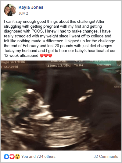 Kayla PCOS Pregnancy Announcement