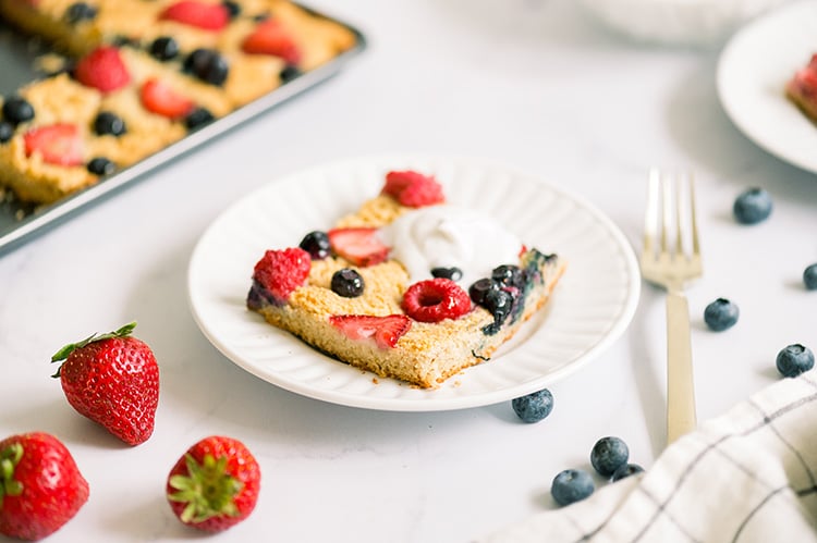 PCOS Dessert Recipe Berry Slice