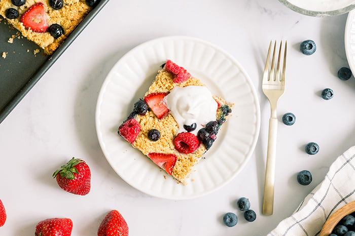 PCOS Dessert Recipe Berry Slice