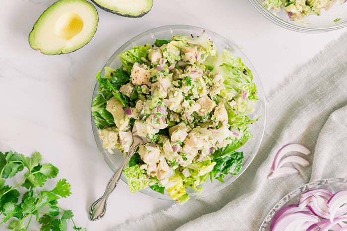 PCOS Salad Recipe Guacamole Chicken