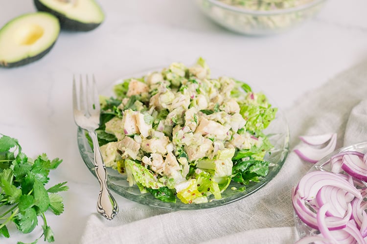 PCOS Salad Recipe Guacamole Chicken