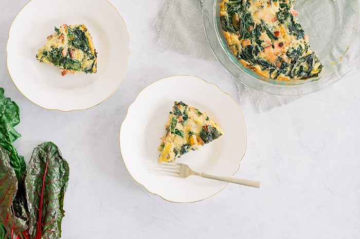 PCOS-friendly Swiss Chard Quiche