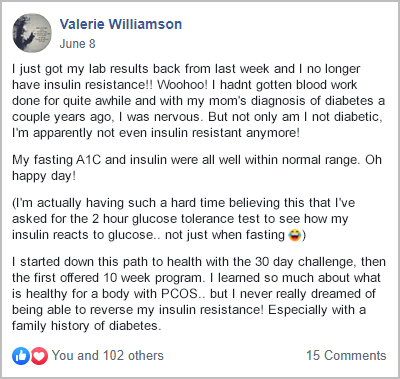 Valerie PCOS Insulin Resistance Success Story